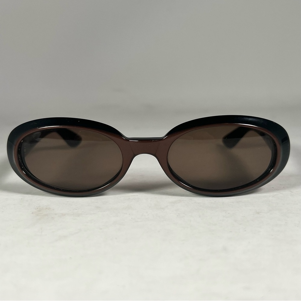 Gucci Vintage Oval Sunglasses Bronze on Black GG2419/S